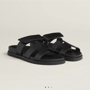 Hermes Chypre Sandals Black